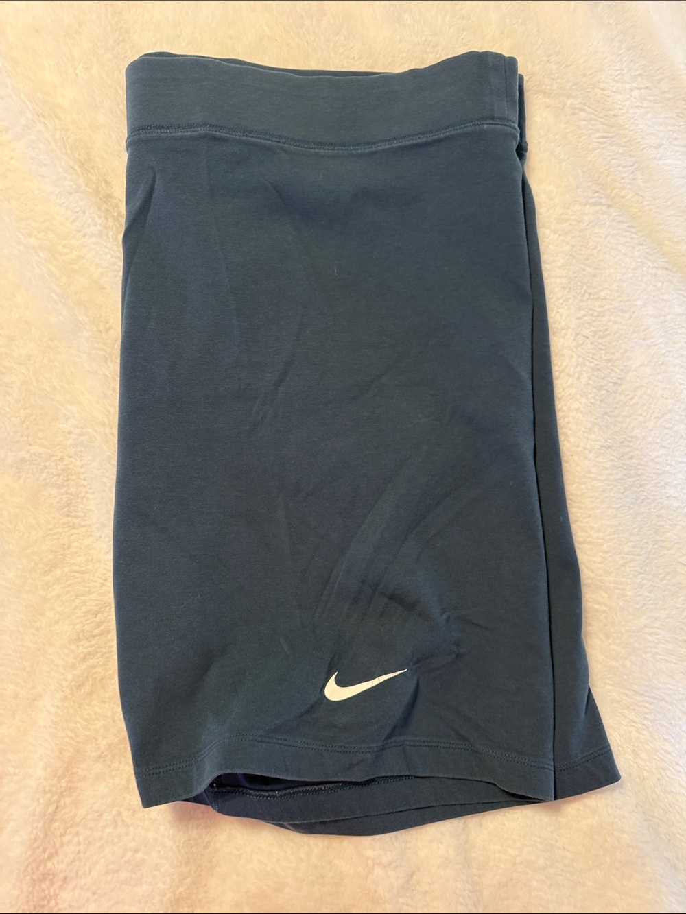 Nike Womens Navy Bike Shorts  with White Swoosh